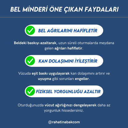 Sırt Destekleyici Ortopedik Bel Minderi